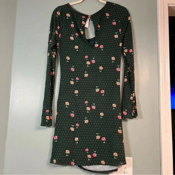 NWT Free People Women’s Celia mini dress Emerald Jewel combo size medium - Picture 6 of 12